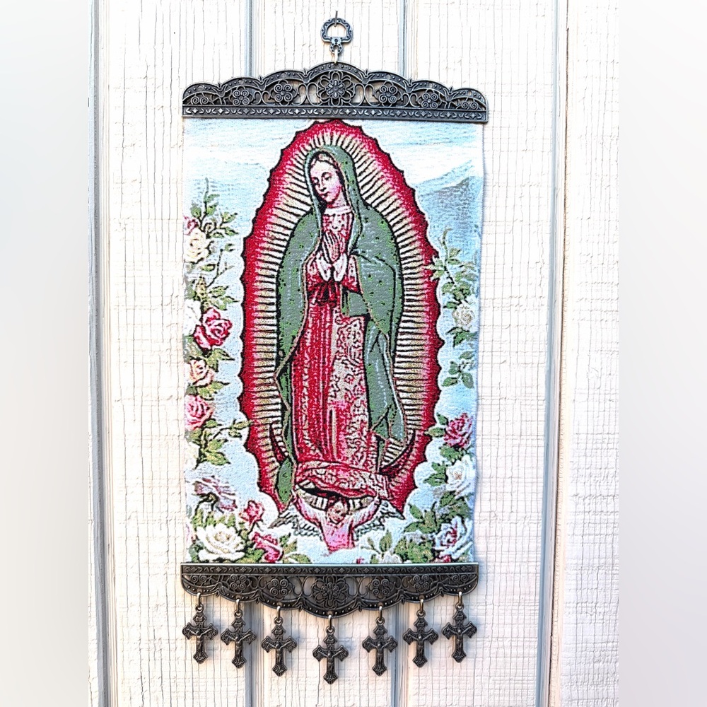 Our Lady of Guadalupe, Christian Icon Tapestry Wall Decor, New